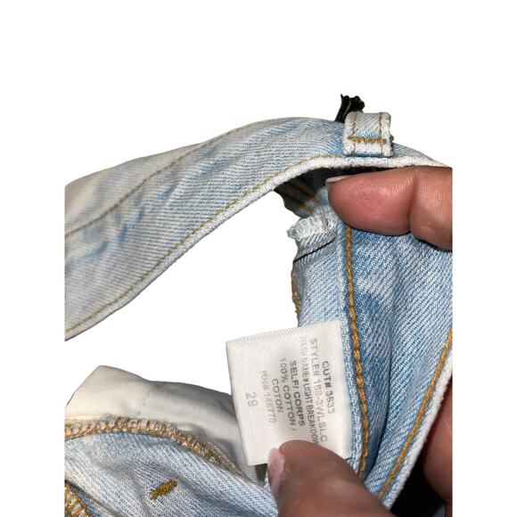 Re/Done Double Yoke Classic High Rise Straight Leg Denim Jean size 29 NWT - Picture 10 of 14